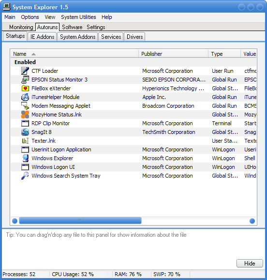 Illustration de l'article intitulé Moniteur et gestionnaire de PC tout-en-un System Explorer